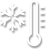 Animated thermometer with a snowflake
